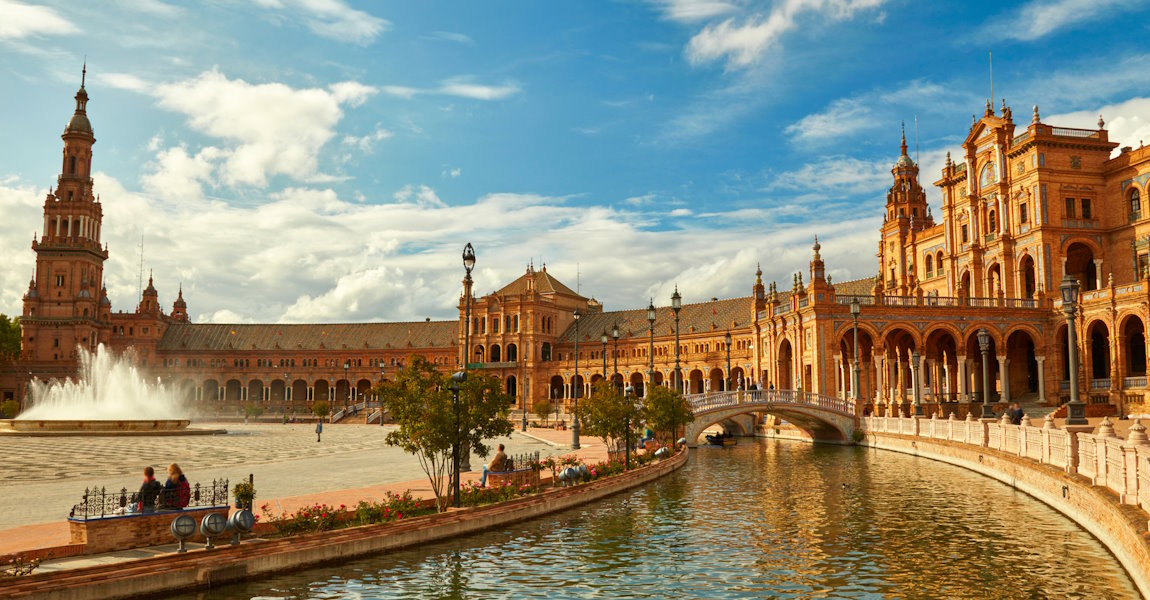 Spanische Platz in Sevilla in Andalusien Spanien